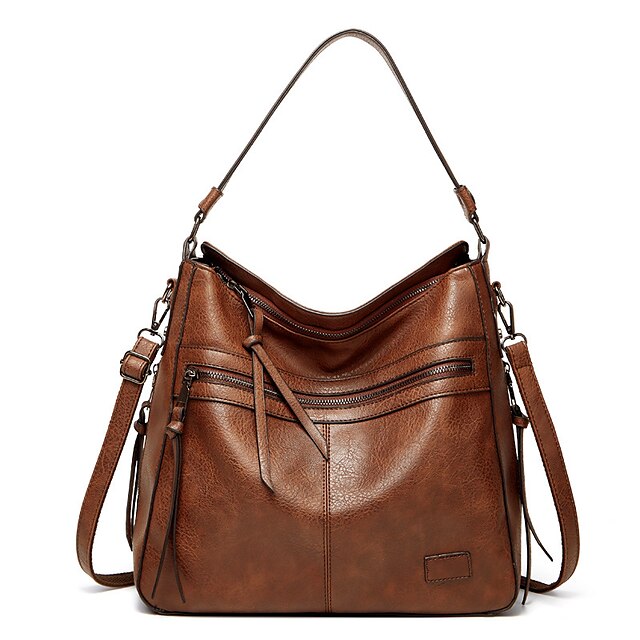 Leather Tote Bag Hobo PU Crossbody Women's Shoulder
