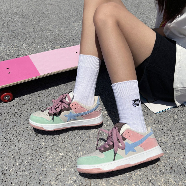 Color Block Star Sneakers