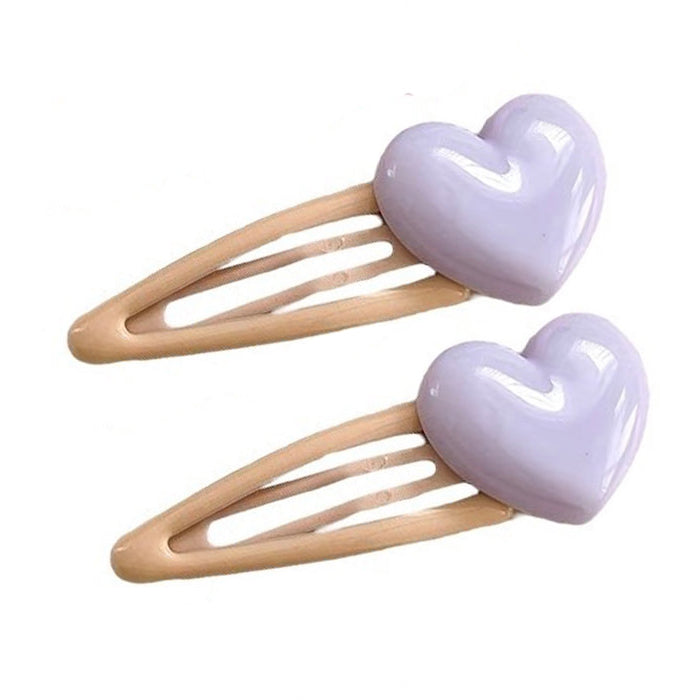 Candy Color Heart Hair Clip