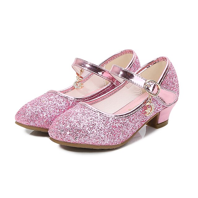 Jane Girls' Glitter Heel Low Sparkly Mary - Shoes