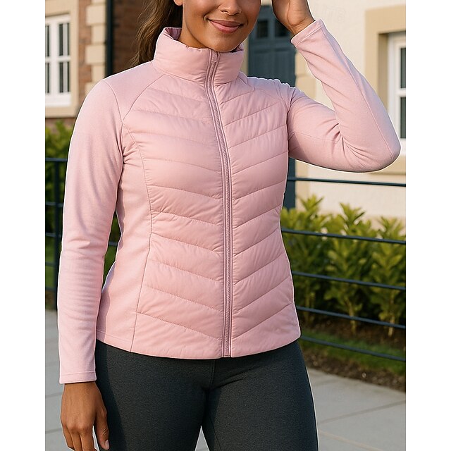 Women's Puffer Jacket outdoor coat Full Zip Long Sleeve Top