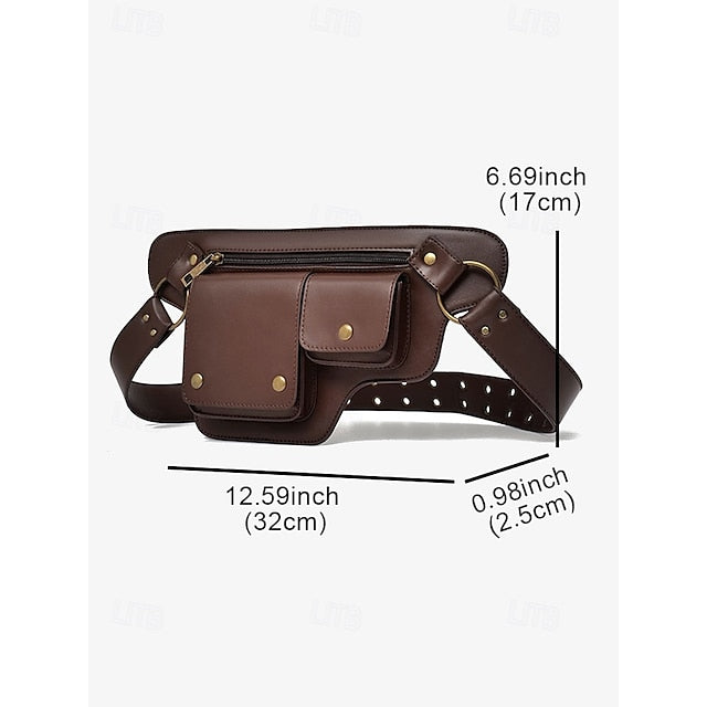 Bag Utility Women's with Vintage Belt Faux Leather