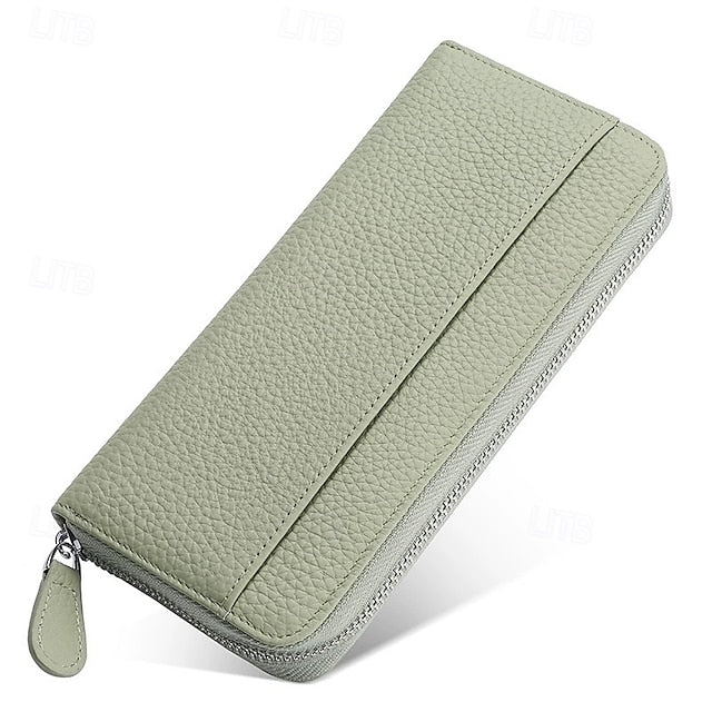 Cowhide Wallet Card Credit Leather Women's Holder