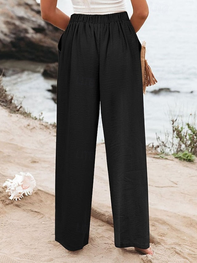 Women's Slacks Straight Streetwear Casual Full Length