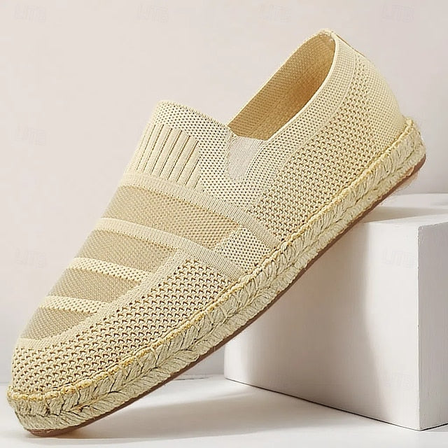 with Woven – Design Espadrilles Beige Men's Vacation
