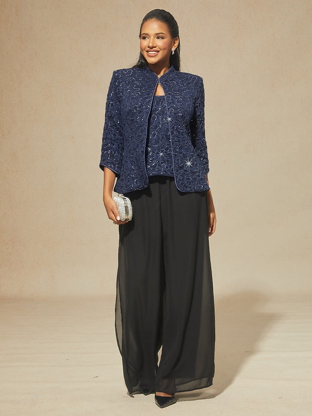Women's Dressy Tops Twinset Sequins Rhinestone Animal