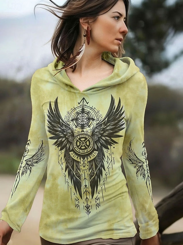 Women's Boho T Shirt Graphic Plants Vintage Stylish Classic