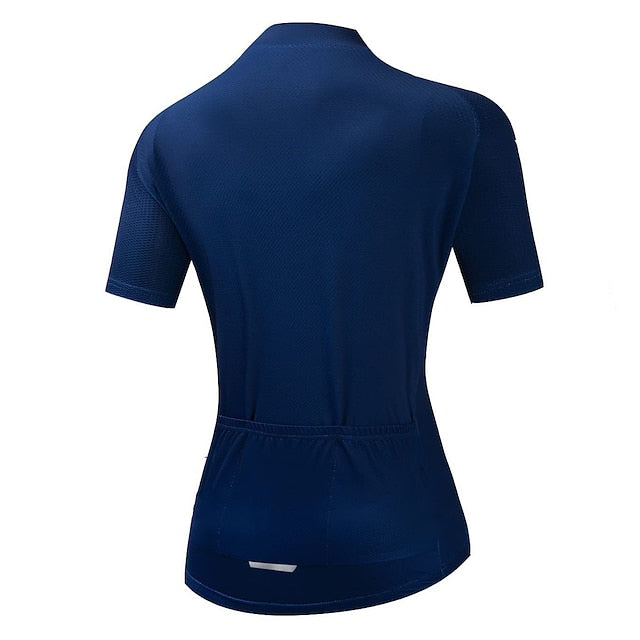 Women's Cycling Jersey Solid Color Short Sleeve Bike Jersey