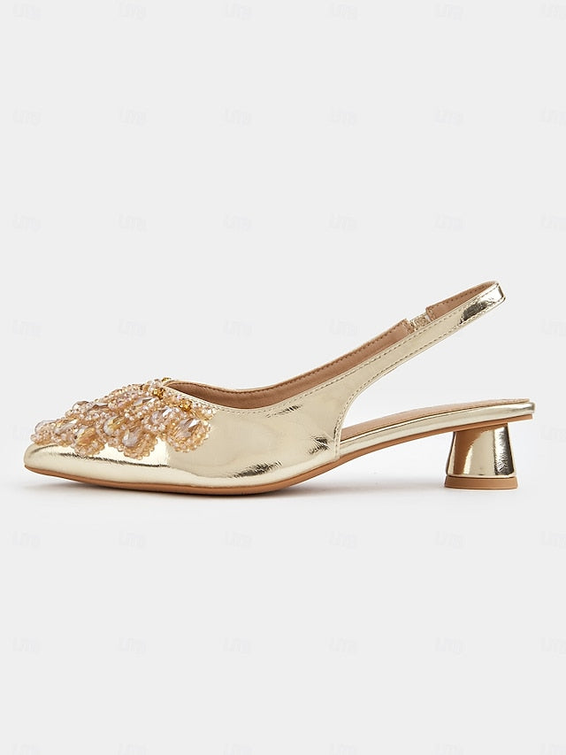 Slingback Ivory Detail with Women for Beaded Wedding - Shoes