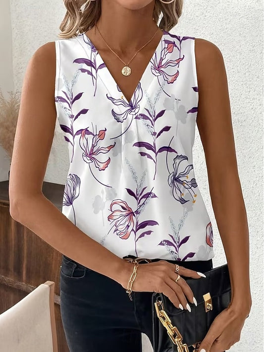 Women's Tank Top Floral Graphic Plants Elegant Vintage