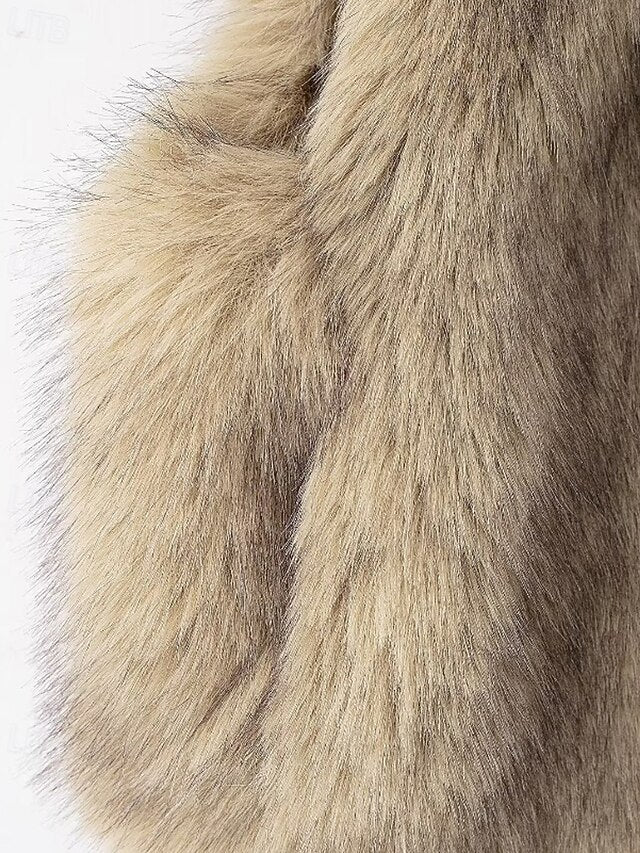 Coat Faux Leathers Fur Vest Furs Women's Comfortable