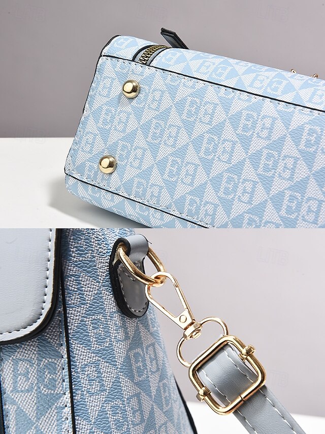 Elegant Women's Beige Crossbody Handbag – Luxury Monogram