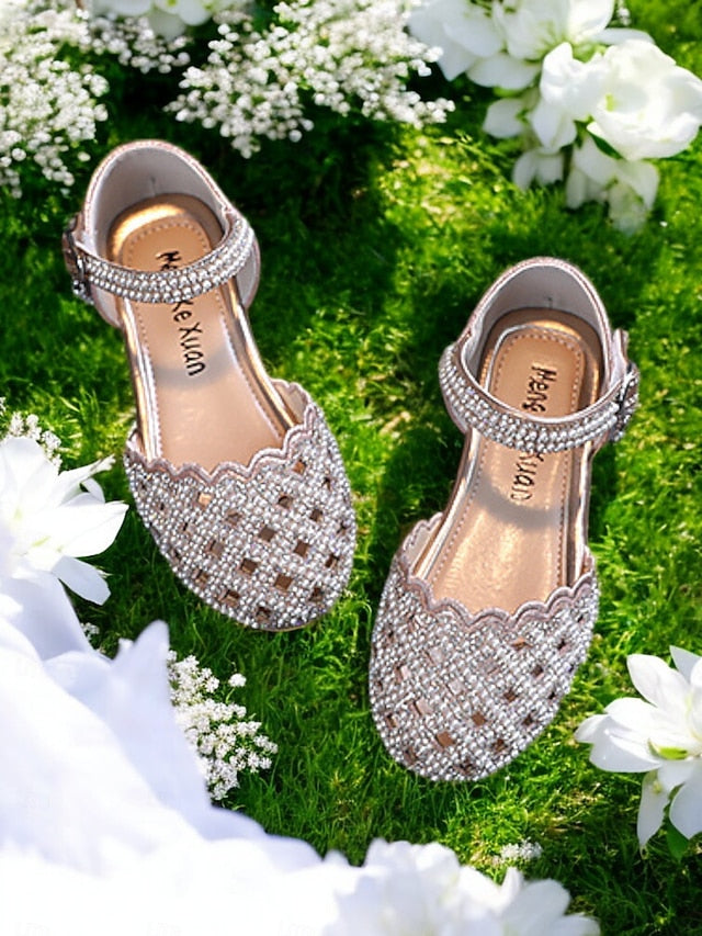 â€?Shoes Scalloped Mary Sparkly Jane Rhinestone Girls'