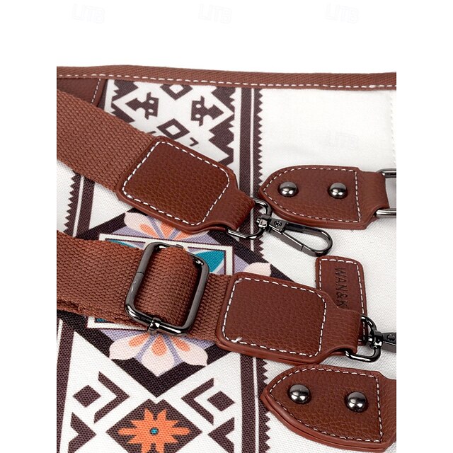 Handbag Canvas Leather Set Faux Ethnic Women's and with