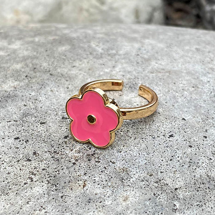 Pink Flower Ring