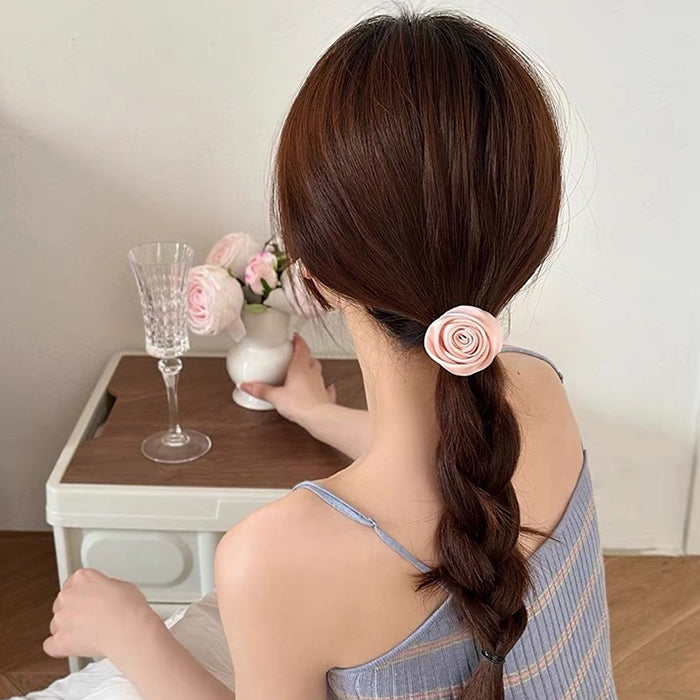 Pink Rose Hair Tie