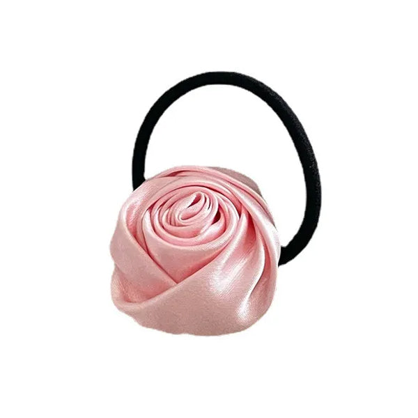 Pink Rose Hair Tie