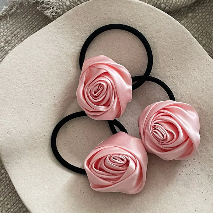 Pink Rose Hair Tie