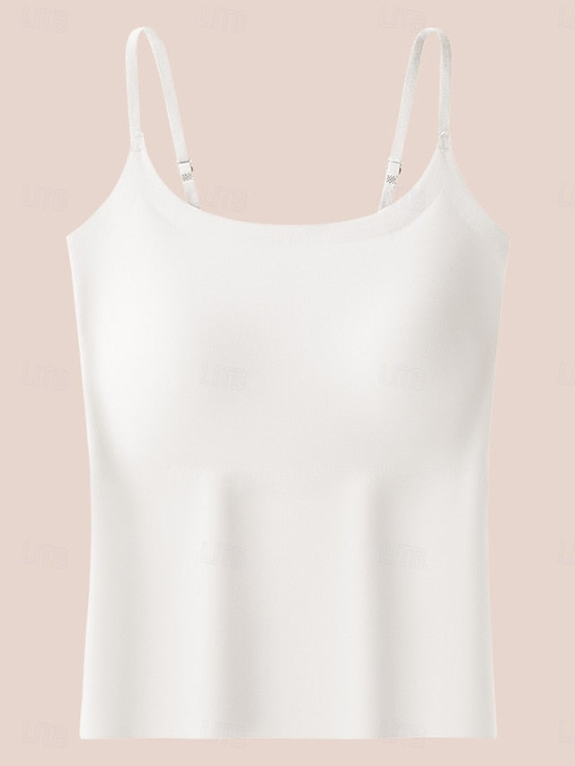 Women's Camisole Tank Top Solid Color Daily Sleeveless U