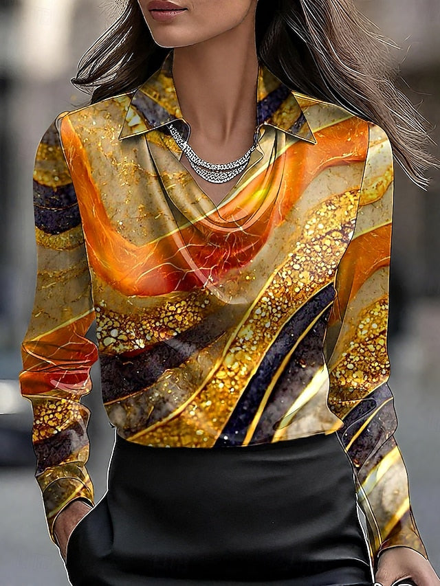 Women's Shirt Dressy Tops Formal Work Shirt Graphic