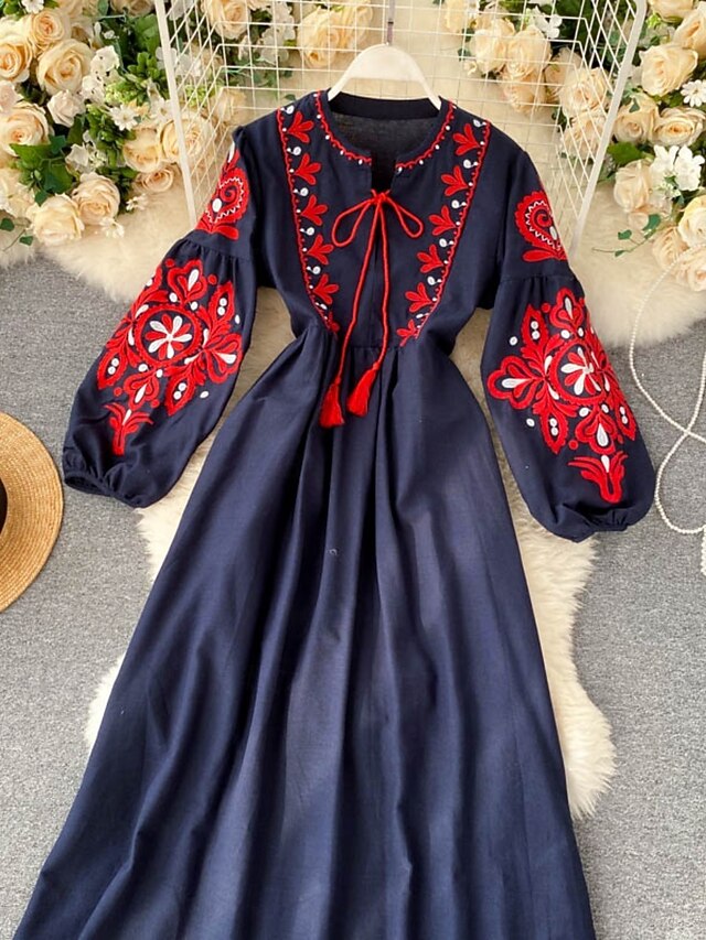 Women's Midi Dress A Line Dress Casual Outdoor Going out
