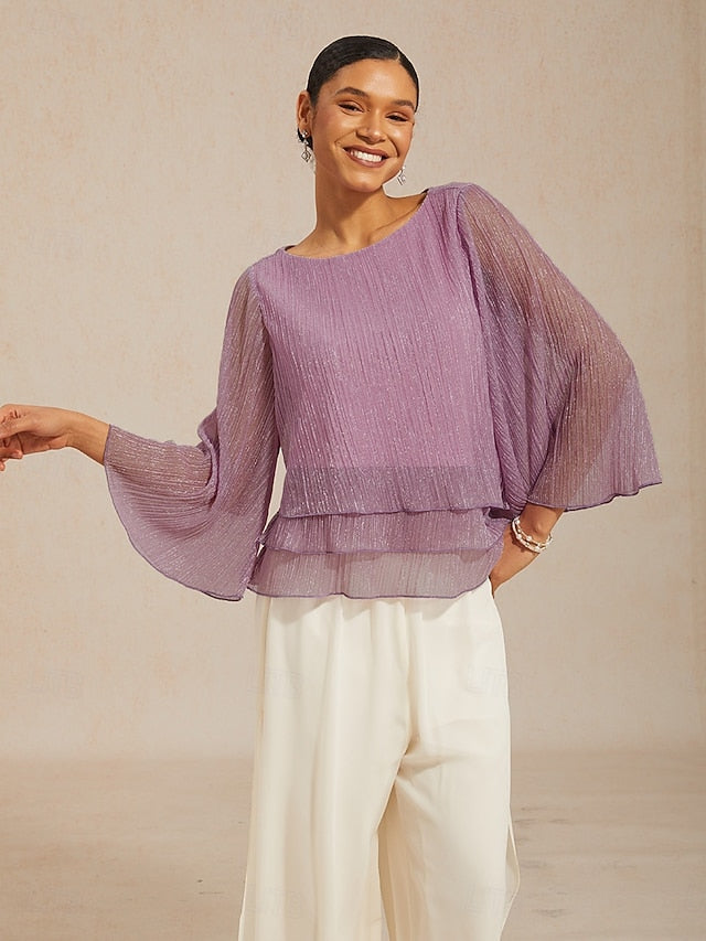 Women's Blouse Dressy Tops Flowy Tops Chiffon Tops Sequins