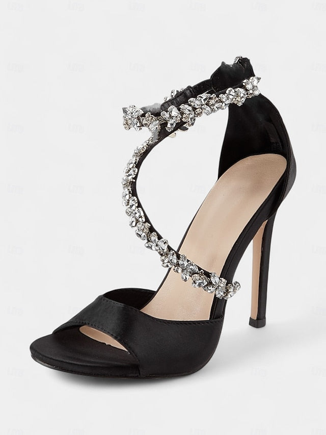 Stiletto Women's Heels Rhinestone-Embellished – Elegant