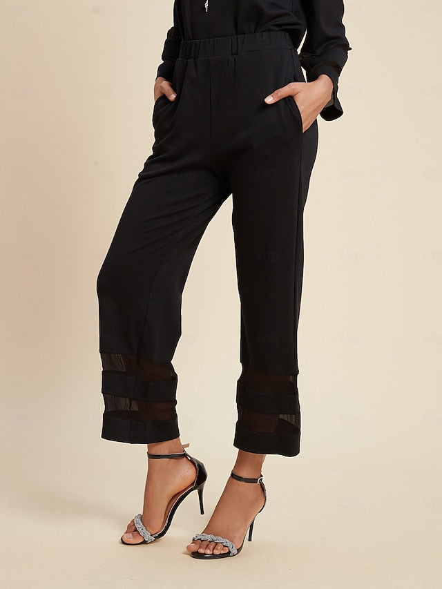 Women's Chiffon Modal Illusion Sleeve Matching Shirt &