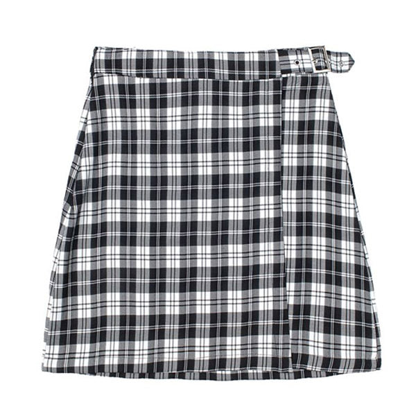 Plaid Top & Skirt Set