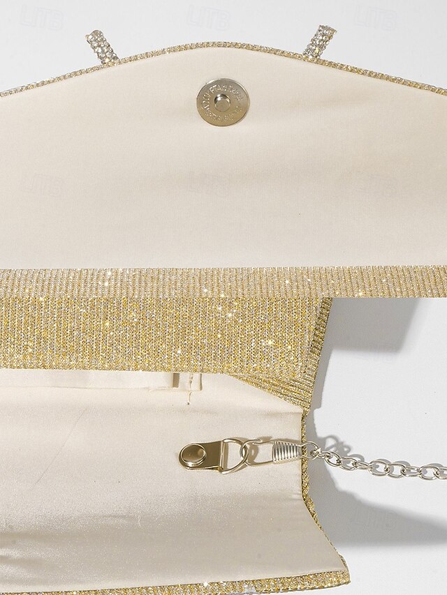 Blue Rhinestone Glitter Accent with Clutch Purse Bow