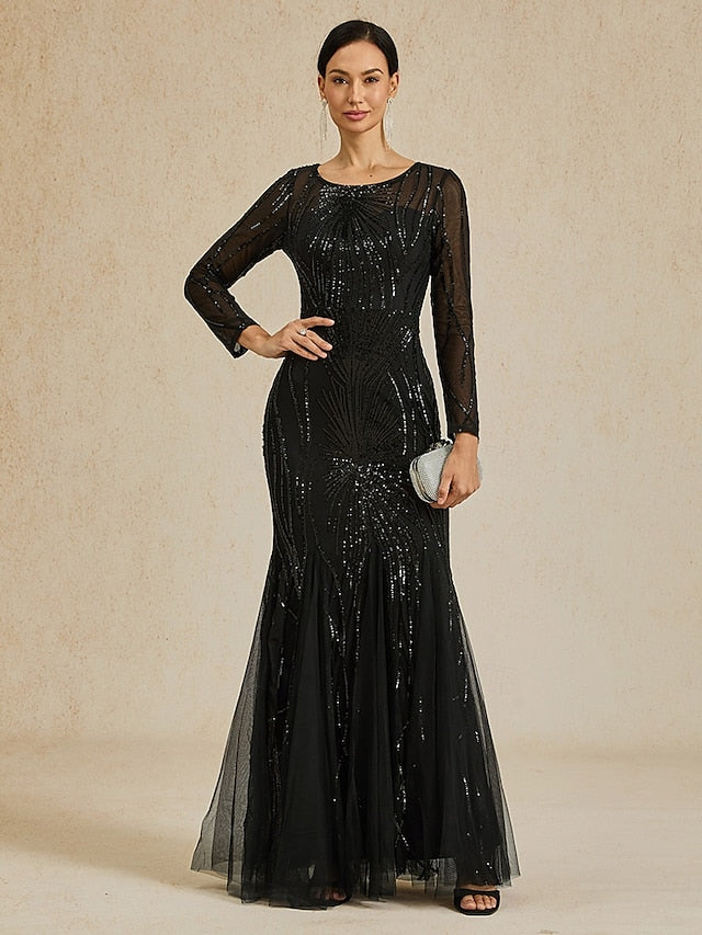 Women's Sequins Maxi Dress Sheath Dress Elegant Evening