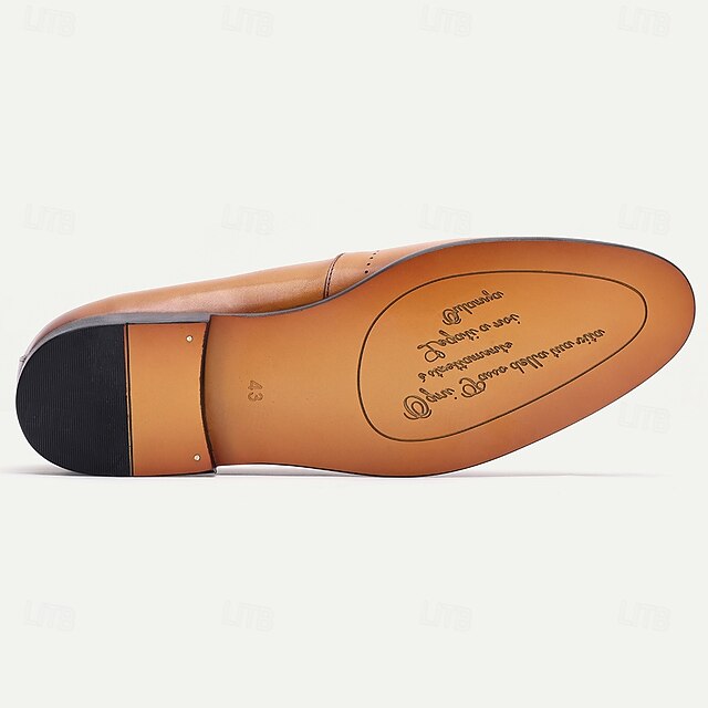 Loafers – Classic Light Brown Men's Tassel Leather