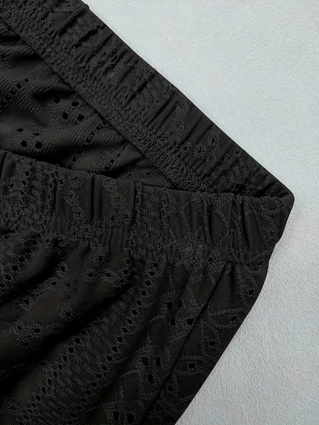 Women's Tubetop Eyelet Solid Color Daily Casual Sleeveless