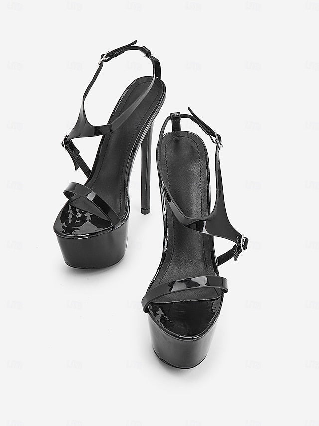 Sandals Platform High Black Women's Heel