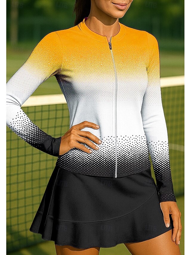 Women's Gradient Sport Shirt Tennis Shirt Tennis Top Long