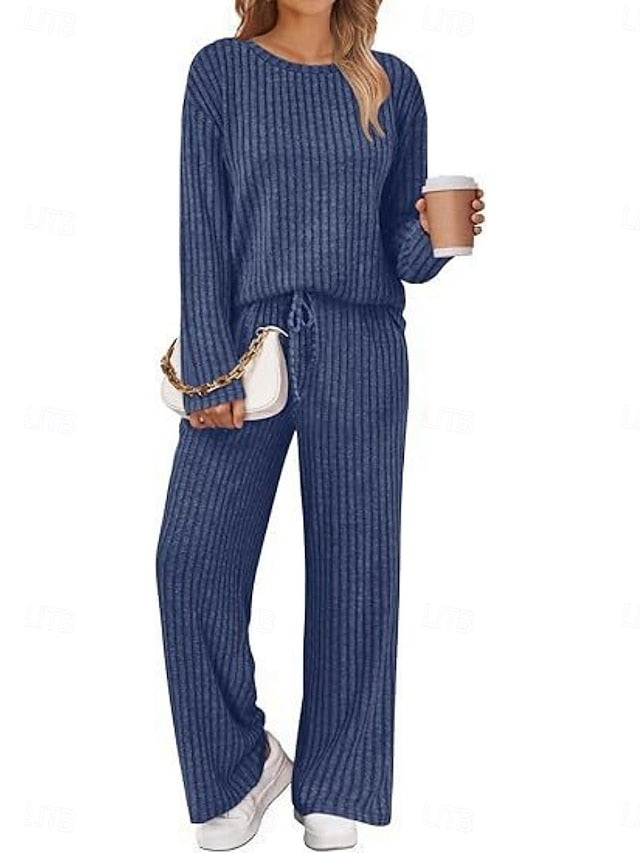 Women's Two Piece Sets Pants Sets Bolero Top Long Sleeve