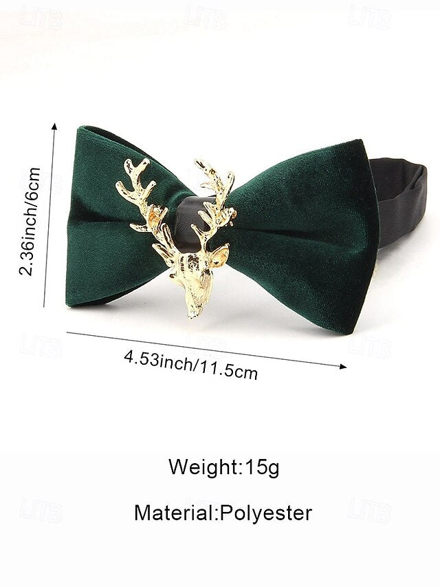 Deer Gold Tie Pin Men's with Velvet Head Bow