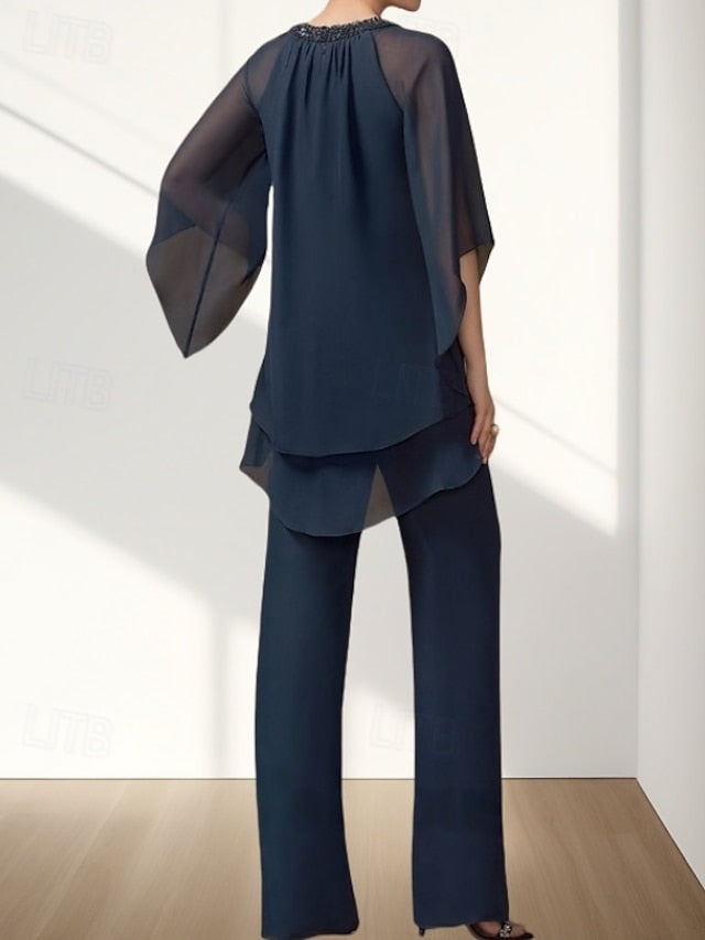 Piece Bride Pantsuit Dress the Wedding Two Guest of Mother