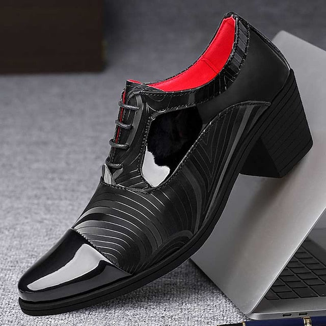 Formal Men's Shoes Stylish Leather – Patent Lace-Up
