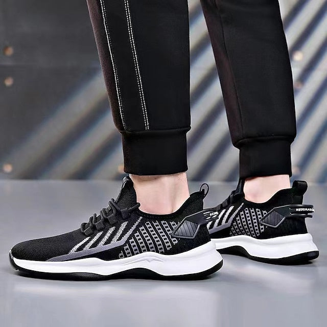 Casual Men's Sporty Look Sneakers Shoes Flyknit