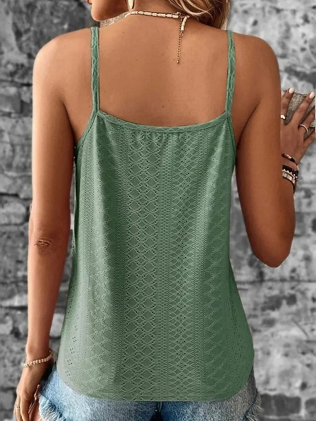Women's Camisole Tank Top Solid Color Basic Casual