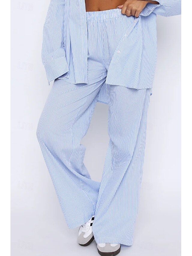 Women's Wide Leg Slacks Fashion Streetwear Full Length
