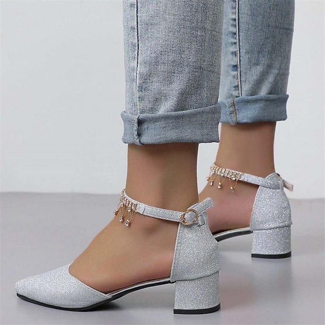 Women's Elegant Pumps Bridesmaid Shoes Bridal Wedding