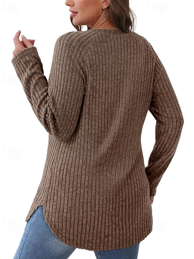 Women's Sweater Pullover Daily Stylish Casual Solid Color