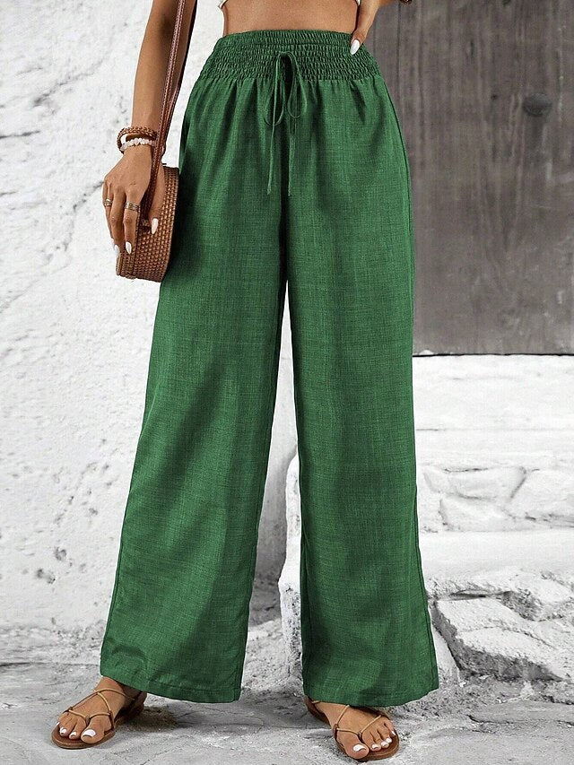 Women's Trousers Casual Pants Straight Vacation Fashion