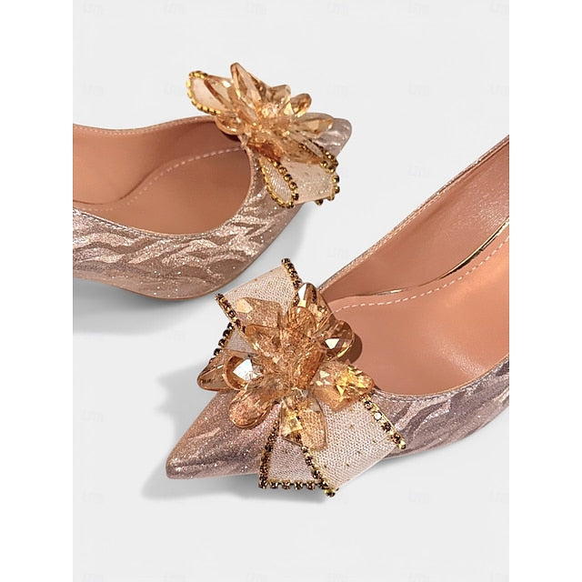 Heels – Wedding Shoes High Silver Women Glitter Sparkling for