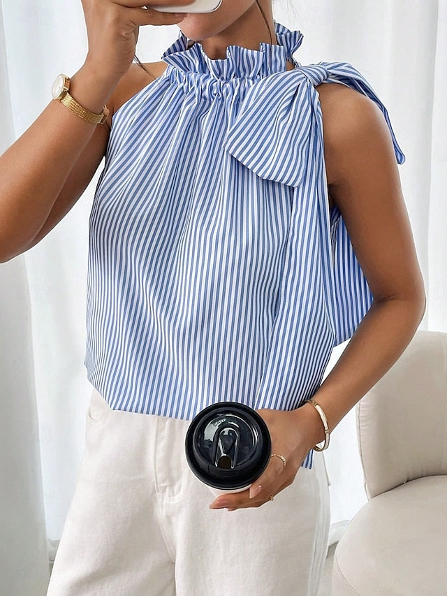 Women's Camisole Tank Top Print Striped Daily Casual