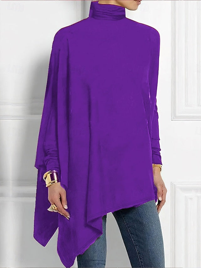 Women's T Shirt Plain Elegant Fashion Casual Long Sleeve