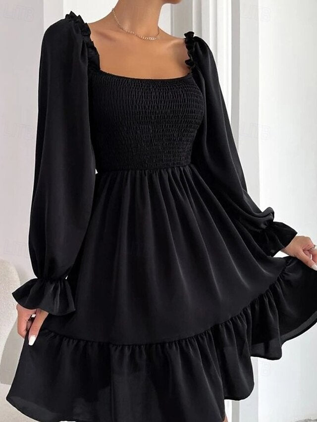 Women's Mini Dress Peplum Dresses Ruched Dress Modern