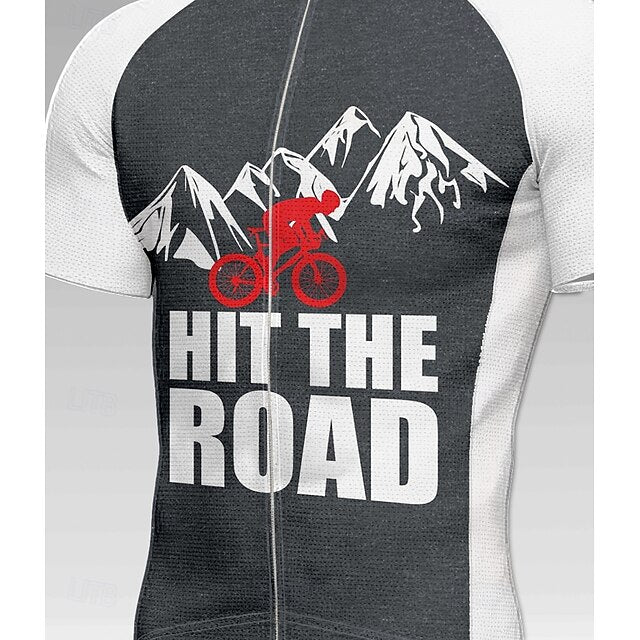 Men's Women's Cycling Jersey Graphic Geometric Letter
